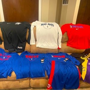 Nike NBA Dri Fit Practice shirts $40ea, shorts $45-55ea. Worn by NBA&G League